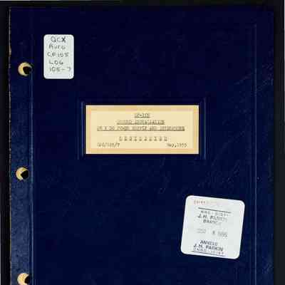 CF-105 Ground installations 28 V DC power supply and interphone - Report No. LOG/105/7