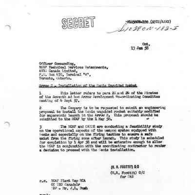 Arrow 2 - Installation of the Genie Unguided Rocket