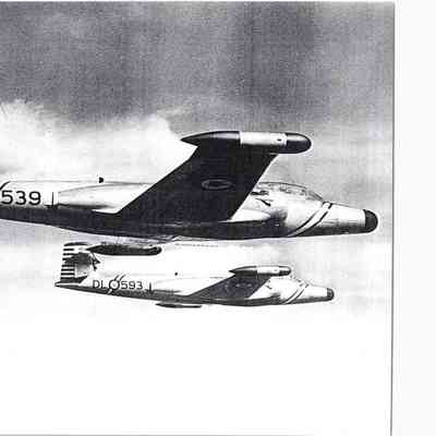 Avro CF-100 DL-539 and DL-593 flying in formation