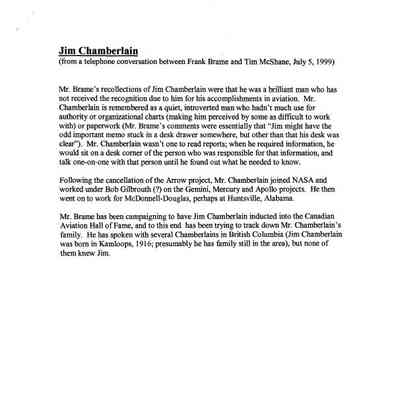 Telecon between Frank Brame and Tim McShane 5 Jul 1999