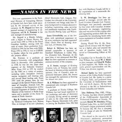 Names in the News - Jan 1957