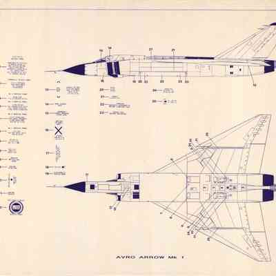 Avro Arrow Mk 1 - sheet 2 (blue on white)