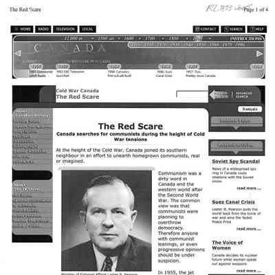 The Red Scare; Cold War Canada