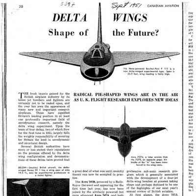 Delta Wings Shape of the future?