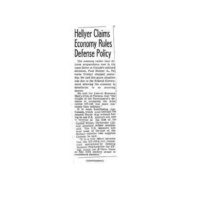 Hellyer claims Economy Rules