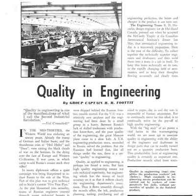 Quality in Engineering