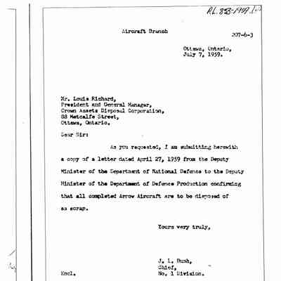 Letter to Crown Assests Disposal Corp