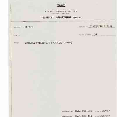 Antenna Evaluation Program, CF-105