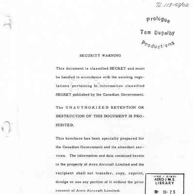 Proposed Installation of Four Internally Stowed "Sparrow 2" Missiles in the CF-105