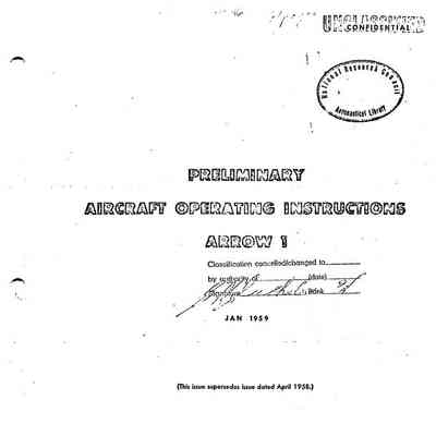 Preliminary Aircraft Operating Instructions Arrow 1