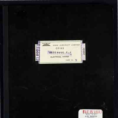 Brochure E4-A Description of electrical system for CF-105, supersonic all weather fighter