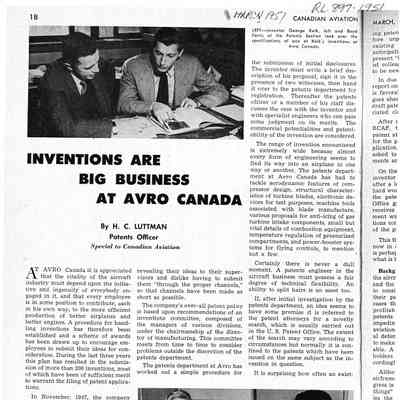 Inventions are big business at Avro Canada