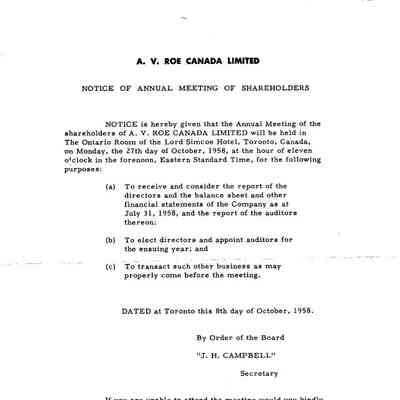 Notice of Annual Meeting
