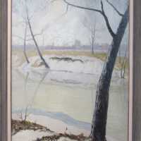 Untitled (Winter River Scene)