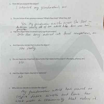 Provenance Questionnaire