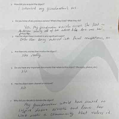 Provenance Questionnaire