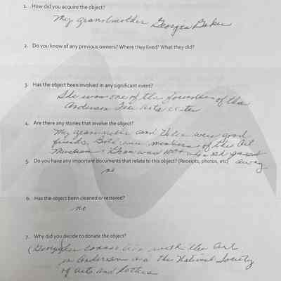Provenance Questionnaire