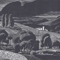 Untitled (Rural Scene with Barn and Silo)