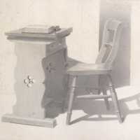 Untitled (Room Interior with Desk and Chair)