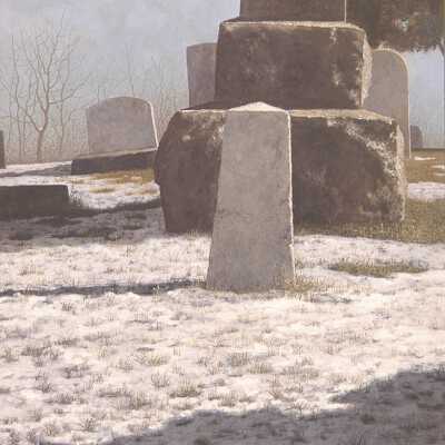 Snow Covered Cemetery - Late Afternoon