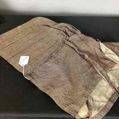 Women's Brown & White Striped Cotton Sunbonnet