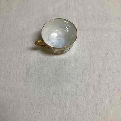 Maroon & Gold Hand-Painted Teacups