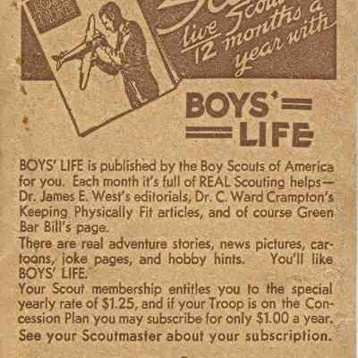 Boy Scouts of America membership card envelope