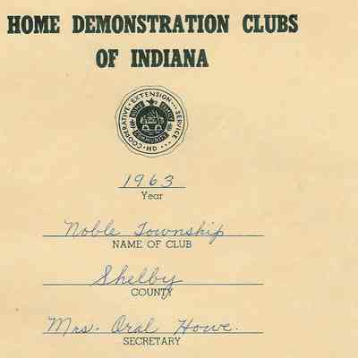 Secretary - Record Book - Noble Twp.