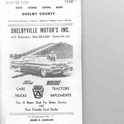 Auto License Listing Book