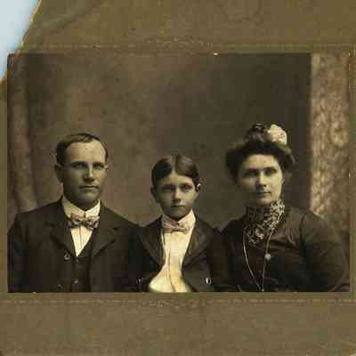 Unidentified Family, Husband, Wife and Son