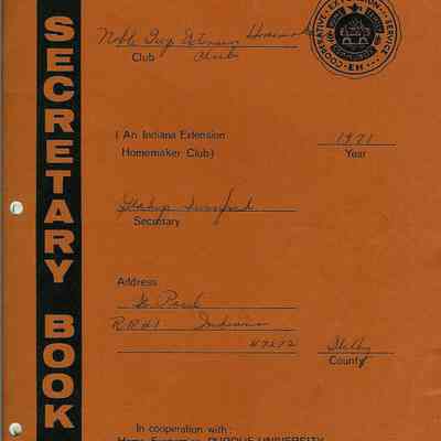 Secretary - Record Book - Noble Twp.