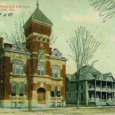  High School & Elks Bldg,