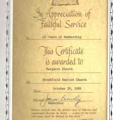 Certificate, Membership