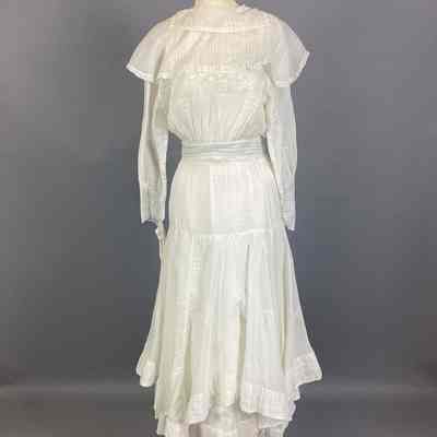Women's White Cotton Day Dress