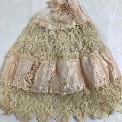 Women's Pink Silk & Lace Day Cap