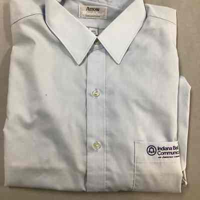 Men's Blue Button Down Uniform Shirt