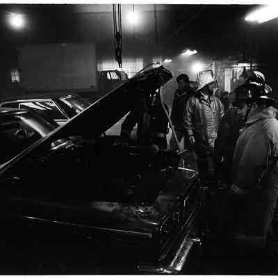 Interior of fire station