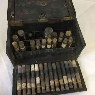 Medicine bottles in case