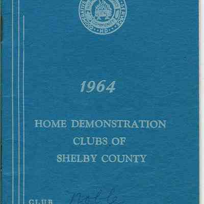 Program Book Shelby County Home Demonstration Club