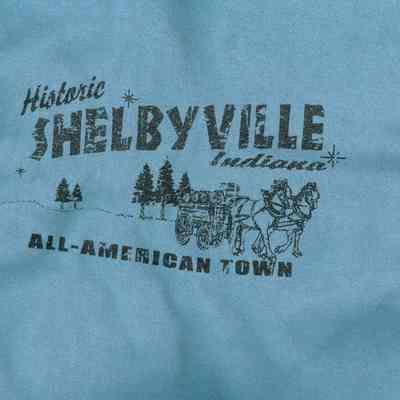 T-shirt with type and graphics