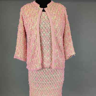 Women’s Pink Beaded Suit