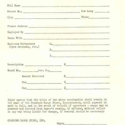 SPECIAL SALES AGREEMENT - 60 DAY PLAN/(Subject to approval of Merchants Credit Association)