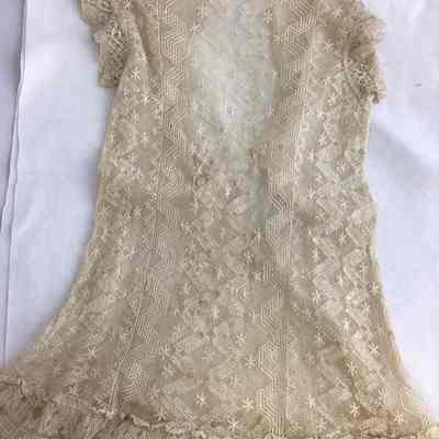 Children's Ecru Lace Dress + White Petticoat