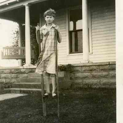 Dorothy Wasson on Stilts