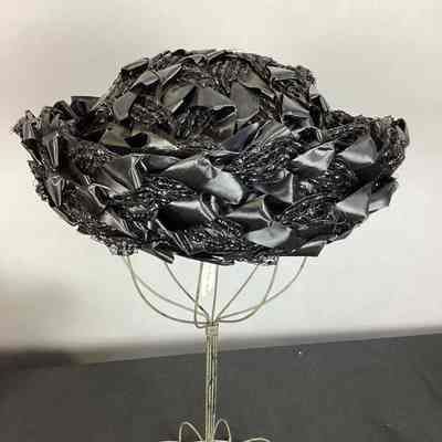 Women's Black Braided Breton Sailor Hat