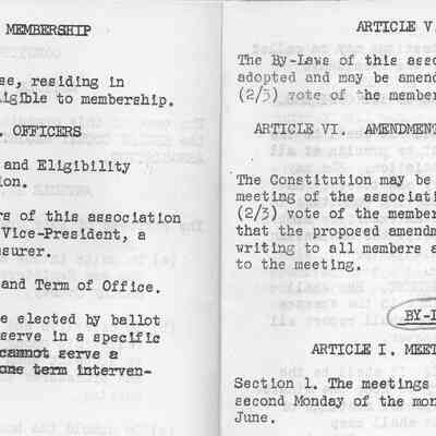 By-Laws Booklet, inside pages