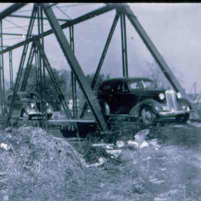 1936 flood damaged auto bridge