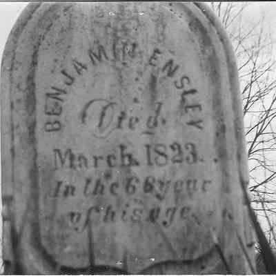 Ensley, Benjamin tombstone