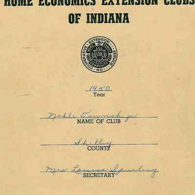 Secretary - Record Book - Noble Twp.