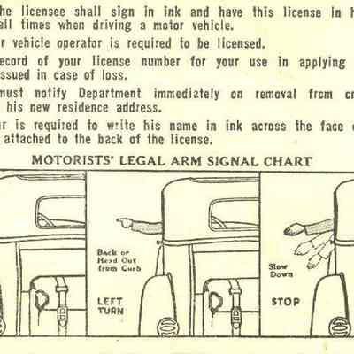 Operator's License, back side